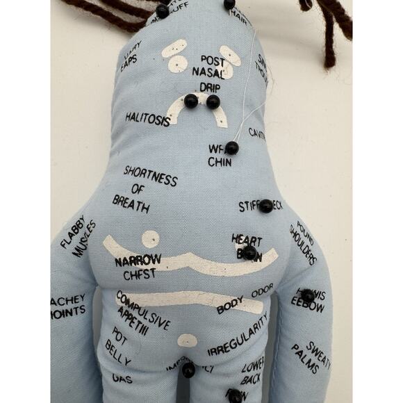 Male Voodoo Doll Blue Cloth Curse Enemies Help Friends Man Pins Novelty Hex - Picture 6 of 12